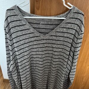 Maurices Black and Gray Knit Top